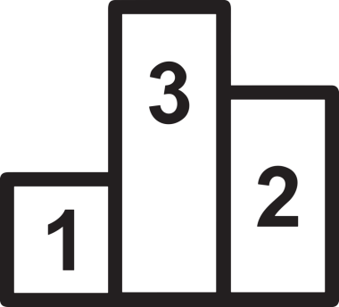 Kazanan Siyah ve Beyaz Logo Simgesi Markalaşma ve Tasarım için PNG Biçiminde