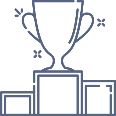 Kazanan Siyah ve Beyaz Logo Simgesi Markalaşma ve Tasarım için PNG Biçiminde