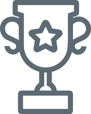 Kazanan Siyah ve Beyaz Logo Simgesi Markalaşma ve Tasarım için PNG Biçiminde