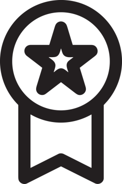 Kazanan Siyah ve Beyaz Logo Simgesi Markalaşma ve Tasarım için PNG Biçiminde