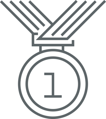 Kazanan Siyah ve Beyaz Logo Simgesi Markalaşma ve Tasarım için PNG Biçiminde