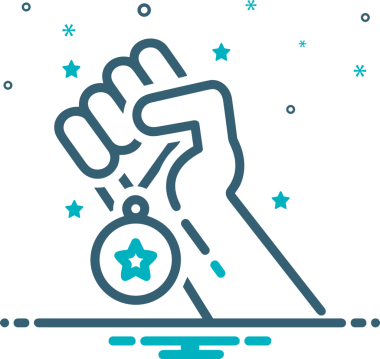 Kazanan Siyah ve Beyaz Logo Simgesi Markalaşma ve Tasarım için PNG Biçiminde