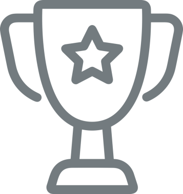 Kazanan Siyah ve Beyaz Logo Simgesi Markalaşma ve Tasarım için PNG Biçiminde