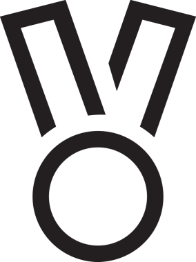 Kazanan Siyah ve Beyaz Logo Simgesi Markalaşma ve Tasarım için PNG Biçiminde