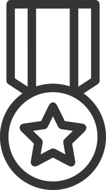 Kazanan Siyah ve Beyaz Logo Simgesi Markalaşma ve Tasarım için PNG Biçiminde