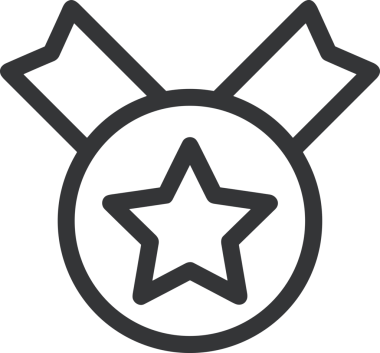 Kazanan Siyah ve Beyaz Logo Simgesi Markalaşma ve Tasarım için PNG Biçiminde