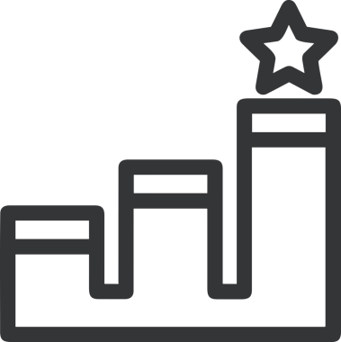 Kazanan Siyah ve Beyaz Logo Simgesi Markalaşma ve Tasarım için PNG Biçiminde