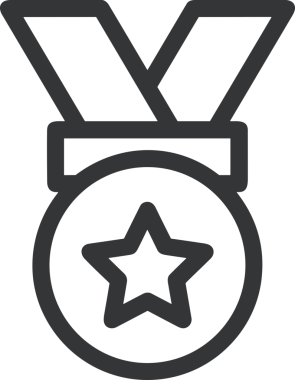 Kazanan Siyah ve Beyaz Logo Simgesi Markalaşma ve Tasarım için PNG Biçiminde