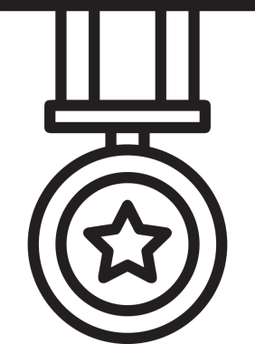 Kazanan Siyah ve Beyaz Logo Simgesi Markalaşma ve Tasarım için PNG Biçiminde