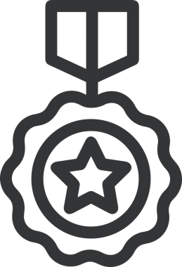 Kazanan Siyah ve Beyaz Logo Simgesi Markalaşma ve Tasarım için PNG Biçiminde