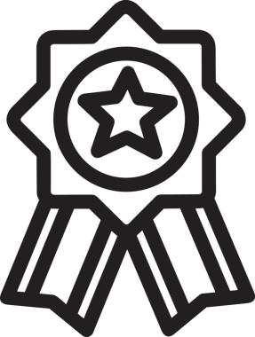 Kazanan Siyah ve Beyaz Logo Simgesi Markalaşma ve Tasarım için PNG Biçiminde