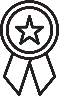 Kazanan Siyah ve Beyaz Logo Simgesi Markalaşma ve Tasarım için PNG Biçiminde