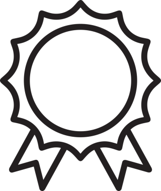 Kazanan Siyah ve Beyaz Logo Simgesi Markalaşma ve Tasarım için PNG Biçiminde