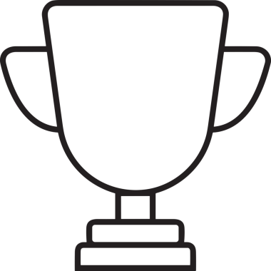 Kazanan Siyah ve Beyaz Logo Simgesi Markalaşma ve Tasarım için PNG Biçiminde