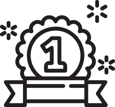 Kazanan Siyah ve Beyaz Logo Simgesi Markalaşma ve Tasarım için PNG Biçiminde