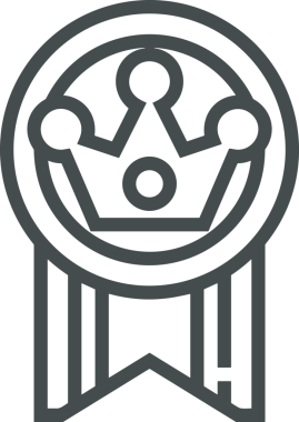 Kazanan Siyah ve Beyaz Logo Simgesi Markalaşma ve Tasarım için PNG Biçiminde