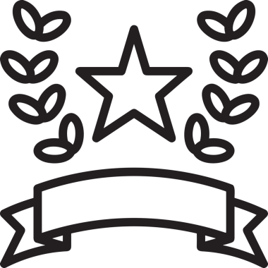 Kazanan Siyah ve Beyaz Logo Simgesi Markalaşma ve Tasarım için PNG Biçiminde