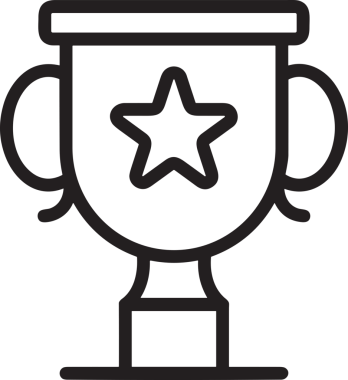 Kazanan Siyah ve Beyaz Logo Simgesi Markalaşma ve Tasarım için PNG Biçiminde