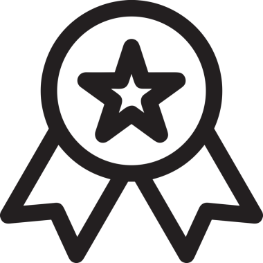 Kazanan Siyah ve Beyaz Logo Simgesi Markalaşma ve Tasarım için PNG Biçiminde