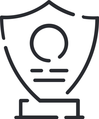 Kazanan Siyah ve Beyaz Logo Simgesi Markalaşma ve Tasarım için PNG Biçiminde