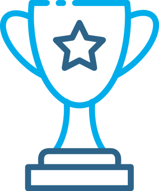 Kazanan Siyah ve Beyaz Logo Simgesi Markalaşma ve Tasarım için PNG Biçiminde