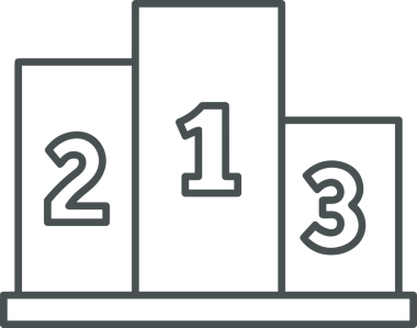 Kazanan Siyah ve Beyaz Logo Simgesi Markalaşma ve Tasarım için PNG Biçiminde