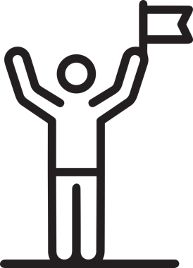 Kazanan Siyah ve Beyaz Logo Simgesi Markalaşma ve Tasarım için PNG Biçiminde