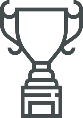 Kazanan Siyah ve Beyaz Logo Simgesi Markalaşma ve Tasarım için PNG Biçiminde