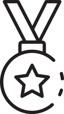 Kazanan Siyah ve Beyaz Logo Simgesi Markalaşma ve Tasarım için PNG Biçiminde