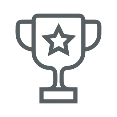 Kazanan Siyah ve Beyaz Logo Simgesi Markalaşma ve Tasarım için PNG Biçiminde