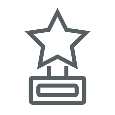 Kazanan Siyah ve Beyaz Logo Simgesi Markalaşma ve Tasarım için PNG Biçiminde