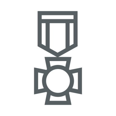 Kazanan Siyah ve Beyaz Logo Simgesi Markalaşma ve Tasarım için PNG Biçiminde