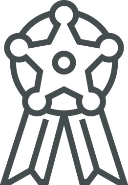 Kazanan Siyah ve Beyaz Logo Simgesi Markalaşma ve Tasarım için PNG Biçiminde