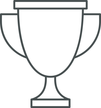 Kazanan Siyah ve Beyaz Logo Simgesi Markalaşma ve Tasarım için PNG Biçiminde