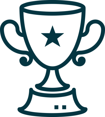 Kazanan Siyah ve Beyaz Logo Simgesi Markalaşma ve Tasarım için PNG Biçiminde