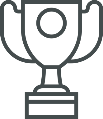 Kazanan Siyah ve Beyaz Logo Simgesi Markalaşma ve Tasarım için PNG Biçiminde