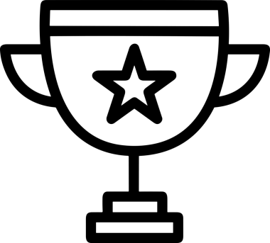 Kazanan Siyah ve Beyaz Logo Simgesi Markalaşma ve Tasarım için PNG Biçiminde