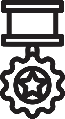 Kazanan Siyah ve Beyaz Logo Simgesi Markalaşma ve Tasarım için PNG Biçiminde