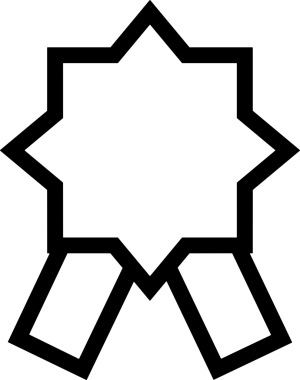 Kazanan Siyah ve Beyaz Logo Simgesi Markalaşma ve Tasarım için PNG Biçiminde