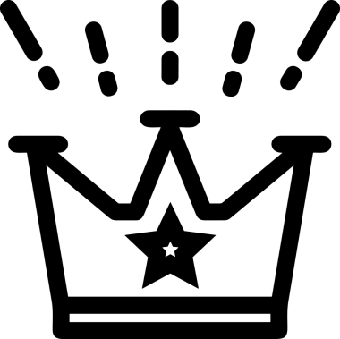 Kazanan Siyah ve Beyaz Logo Simgesi Markalaşma ve Tasarım için PNG Biçiminde