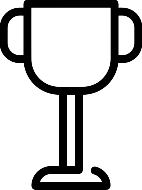 Kazanan Siyah ve Beyaz Logo Simgesi Markalaşma ve Tasarım için PNG Biçiminde