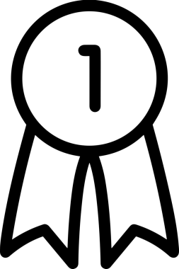 Kazanan Siyah ve Beyaz Logo Simgesi Markalaşma ve Tasarım için PNG Biçiminde