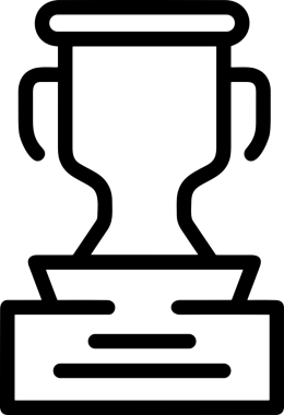 Kazanan Siyah ve Beyaz Logo Simgesi Markalaşma ve Tasarım için PNG Biçiminde