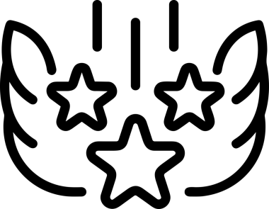 Kazanan Siyah ve Beyaz Logo Simgesi Markalaşma ve Tasarım için PNG Biçiminde