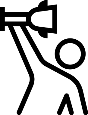 Kazanan Siyah ve Beyaz Logo Simgesi Markalaşma ve Tasarım için PNG Biçiminde