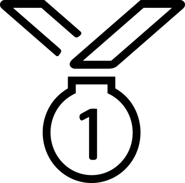 Kazanan Siyah ve Beyaz Logo Simgesi Markalaşma ve Tasarım için PNG Biçiminde