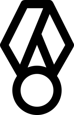 Kazanan Siyah ve Beyaz Logo Simgesi Markalaşma ve Tasarım için PNG Biçiminde