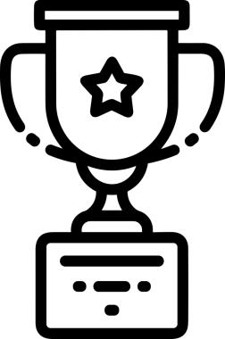 Kazanan Siyah ve Beyaz Logo Simgesi Markalaşma ve Tasarım için PNG Biçiminde