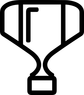 Kazanan Siyah ve Beyaz Logo Simgesi Markalaşma ve Tasarım için PNG Biçiminde