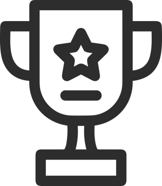 Kazanan Siyah ve Beyaz Logo Simgesi Markalaşma ve Tasarım için PNG Biçiminde